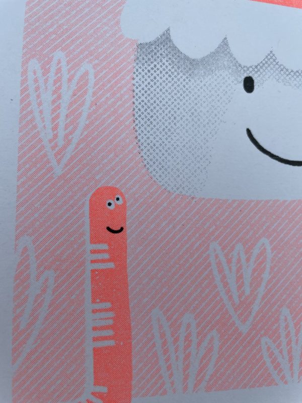 'Wormy Friends' Risograph Print - Image 2