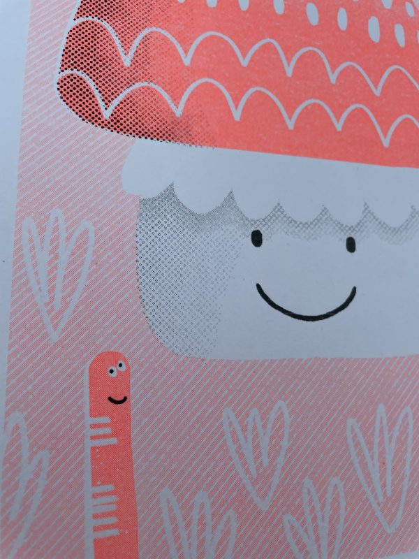 'Wormy Friends' Risograph Print - Image 3