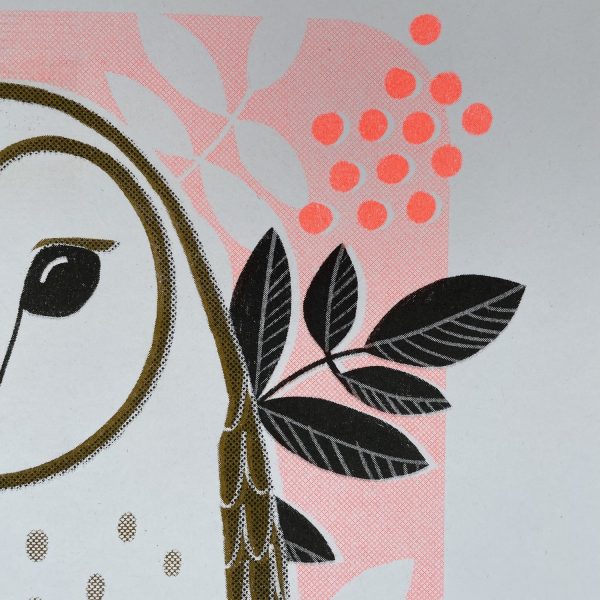 ‘Edith’s Owl’ A3 Risograph Print - Image 2