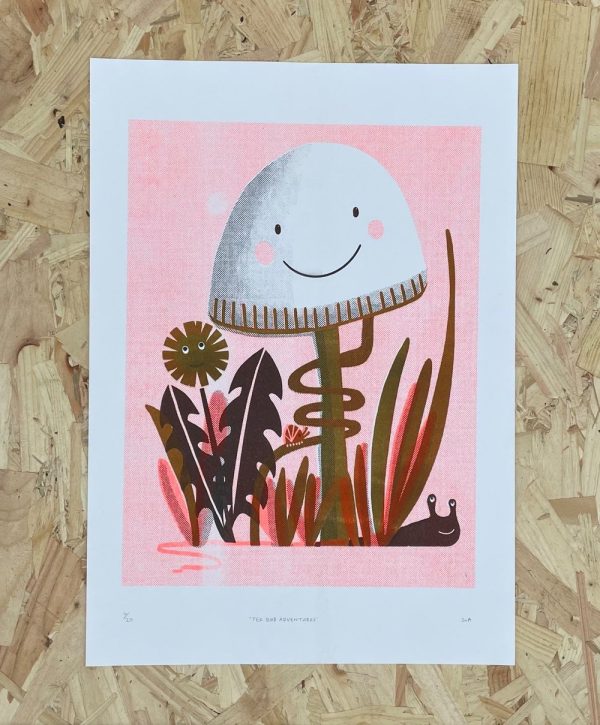 ‘Pea Bug Adventures’ A3 Risograph Print