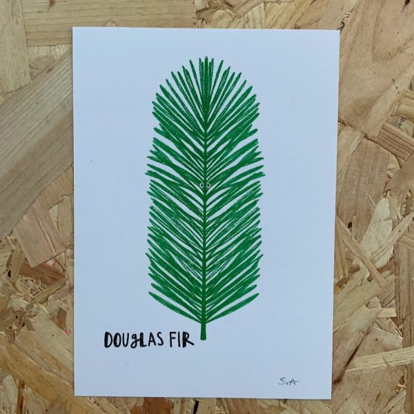 'Douglas Fir' A5 Risograph Print