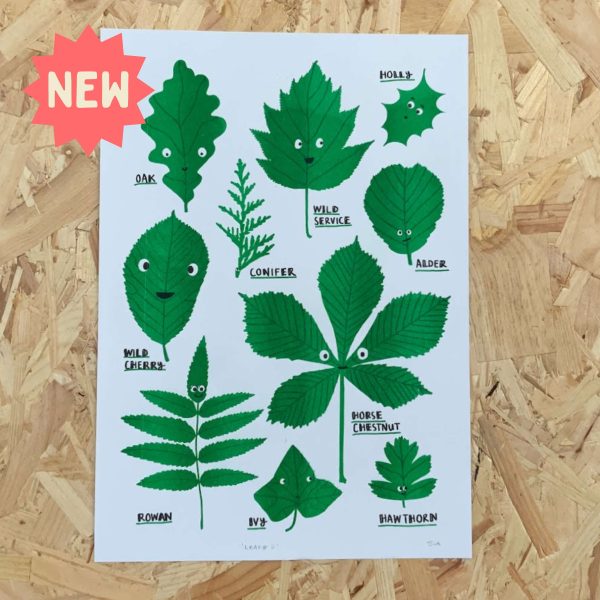 ‘Leafy ii’ A3 Risograph Print